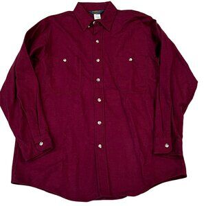 Osh Kosh Vintage Long Sleeve Mens Heavyweight Cotton Flannel Shirt L NWOT